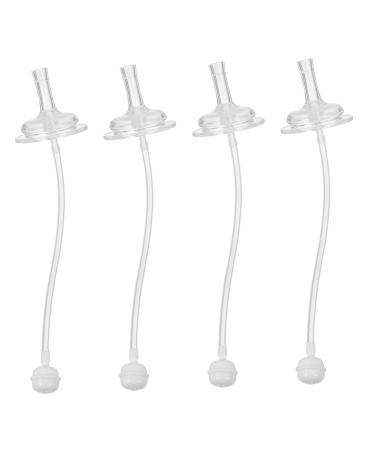Rorpoir 4 pieces of water outflow Wide -necked baby bottles straw feed feeding accessories straw for milk bottle straw for baby bottle baby bottles Learn feeding straw