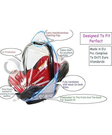 Ventilated Rain Cover for Maxi-Cosi Cabriofix & Pebble | Fast Dispatch | Baby Pink - Buy Online on GoSupps.com