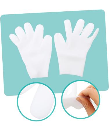 HONMEET 1 Pair Moisturizing Gloves Ladies Mittens Moisturizing Hand Gloves Cracked Gel Gloves Softening Fingerless Gloves Hand Care Treatment - Black Gloves Dry Skin Care Gloves White Sebs - Buy Online on GoSupps.com