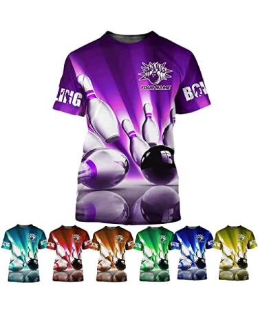 Personalized Name Bowling Shirts for Men and Women 3D, Bowling Shirts for Team Bowling, Bowling Shirts Gift Blm3