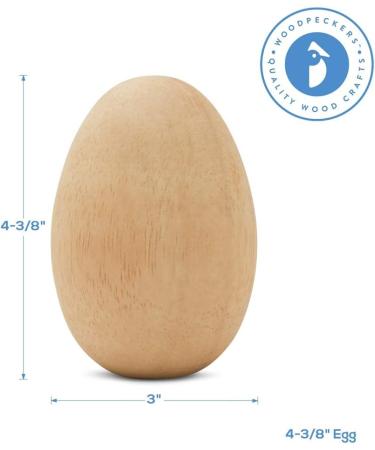 Woodpeckers 4-3/8 in Easter Egg Paint Kit - Pack of 2 Standable Wooden Eggs for Crafts - Buy Online on GoSupps.com