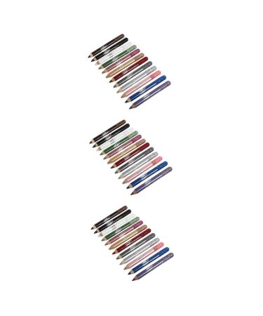 Baluue 36 Pcs Pearlescent Eyeshadow Pencil Concealer Pencil Eye Shadow Sticks Eyeliner Pencil Powder 12.5X0.5cmx3pcs Assorted Colorx3pcs