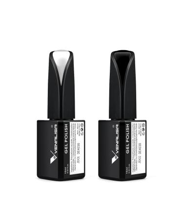 VENALISA 2Pcs 15ml Black White Gel Nail Polish Kit - Soak Off UV LED Nail Art for DIY Home Manicure & Salon Use - Buy Online on GoSupps.com