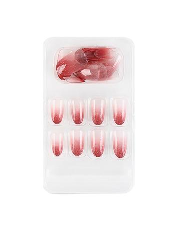 dijiusidy False Nail Fashionable Various Shapes Fingernail Full Coverage Strong Viscosity Adjustable Paster for Manicure Art 19 F741 19 1 count (Pack of 1)