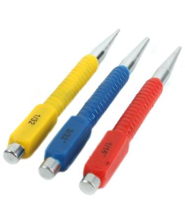 Mr Gadget Solutions 3pc Color Coded Nail Punch Set 1/32'' 1/16'' 3/32'' 1.5/2/3mm Bright & Panel Pins - Buy Online on GoSupps.com