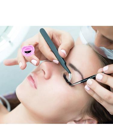 200 PCS Disposable Plastic Glue Cup Rings | 2 Slots - Purple | For Lash Tattoo Nail Art Pigment Eyelash Extension Palette - Beauty Tool Bulk - Buy Online on GoSupps.com