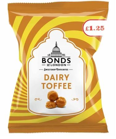 Ellies Jellies Bonds Dairy Toffee 120g 1.25 PMP x12