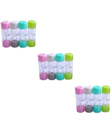 Ultechnovo holder for lens container Storage boxes 12 STK mirror film Storage basket Listing storage lensetui storage box rigid lens container contact lens container