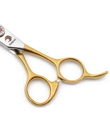 6.5 Inch Professional Pet Grooming Shears - Light Weight Multicolor Japan 440C Stainless Steel - D-Gold Thinning Scissor - Buy Online on GoSupps.com