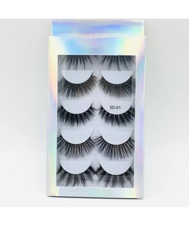 Fluffy Self-Adhesive Eyelashes - Reusable Faux Mink Lashes (5 Pairs D Curl 11-20mm) - No Glue Needed - Buy Online on GoSupps.com