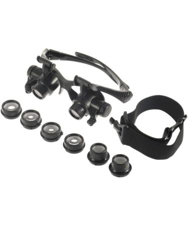 10X 15X 20X 25X LED Glasses Jeweler Watch Repair Magnifier Magnifying Double Eye Glasses Loupe Lens Measurement Tools - Buy Online on GoSupps.com
