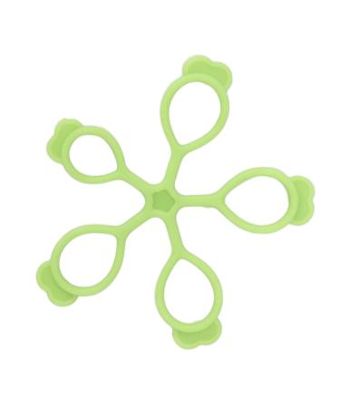 Silicone Finger Stretcher Flower Shape Springback Decompression Hand Grip Strengthener for Office Outdoors (Light Green 6.6lb)