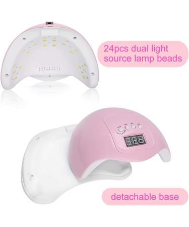48W UV LED Nail Lamp for Gel Nails Polish | Professional Salon Curing Light with 4 Timer Settings and Sensor | Pink - Buy Online on GoSupps.com