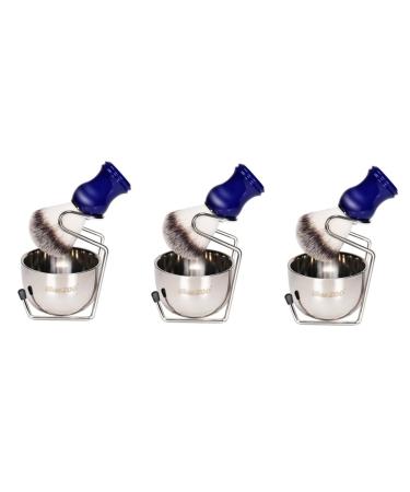 Ipetboom 3 Sets Beard Brush with Bowl Head Shavers for Men Body Shavers for Men Shaving Bowl Cup Shaving Brush Bracket Mens Razors Facial Cutting Brush Modeling