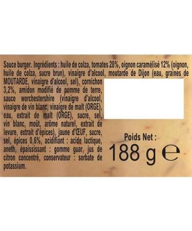 Amora Burger Sauce with Caramelised Onions 188 g - Set of 4 - Buy Online on GoSupps.com