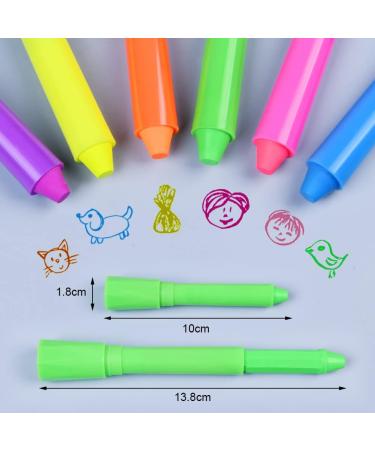 AOOWU Glow UV Neon Face Paint Crayons Kit - 6 Safe Non-Toxic Colors for Adults and Kids | Halloween Makeup, Party, Cosplay - Fluorescent Brightest Glow - Buy Online on GoSupps.com