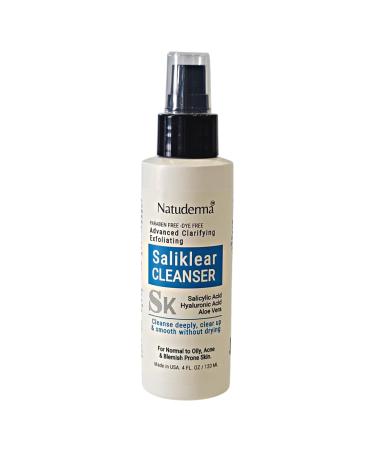 Salicylic Acid Face Cleanser Wash for Oily Skin with Hyaluronic Acid | Acne Pimples Blackhead Exfoliating Gentle Face Wash Facial Cleanser Paraben Free Made in USA 4 Fl Oz
