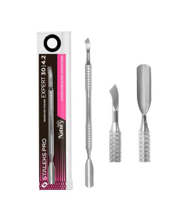 STALEKS PRO by Natury Nails Cuticle Pusher Manicure Pedicure Stainless Steel Expert 30/4.2