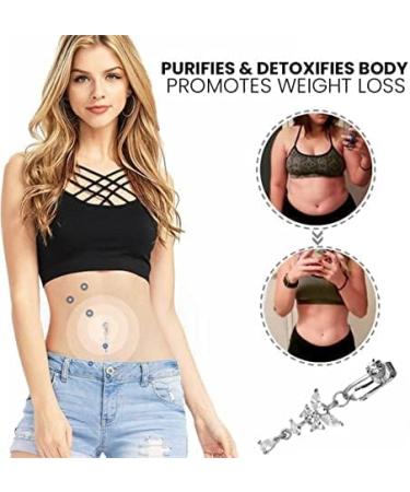 Buy Skinyslim Lymphy Magnetic Therapy Belly Rings | Acupressure Navel Rings for Weight Loss | Shinyskinny LymphaDrainage Designs - Buy Online on GoSupps.com