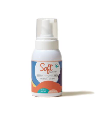 Soft Cup Wash | Menstrual Cup Cleanser for Silicone Period Cups | 6.8 oz | pH-Balanced | Feminine Wash | Body-Safe | Infused with Grapefruit and Chamomile