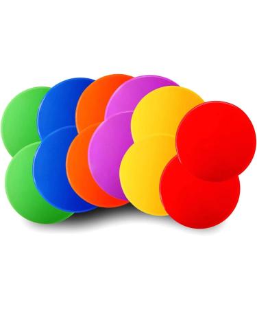 12pcs Colorful Spot Markers Set | Anti-Slip Rubber | 9 Inch | For Soccer, Football, Basketball Training | Kids School Teaching Tool - Buy Online on GoSupps.com