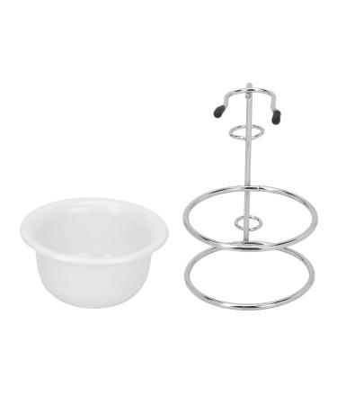 Stainless Steel Shaving Stand Set | Beard Brush Holder & Foam Bowl | Premium Men's Shaving Accessories - Buy Online on GoSupps.com