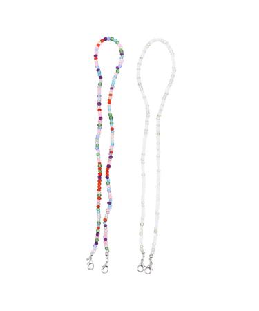 Collbath 2 STK glasses mask chain mask band Certificable Face Chain Glass Slip -resistant mask tapes chain for hanging the mask necklace glasses band The chain lanyard face mask