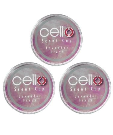 Cello Lavender Fresh Scent Cup x3. Tealight Scented Candles. High Fragrance Tea Lights Candles. Divine Scented Candle Melt Cups. for Tealight & Candle Holders. Stunning Candles Gifts for Women.