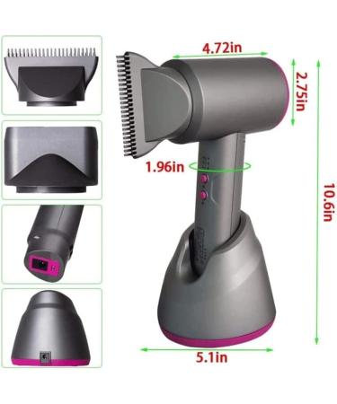 Portable Hair Dryer Wireless Hot and Cold Air Hair Dryer Travel Rechargeable Hair Dryer Low Power Cordless Hair Dryer Gray - Buy Online on GoSupps.com