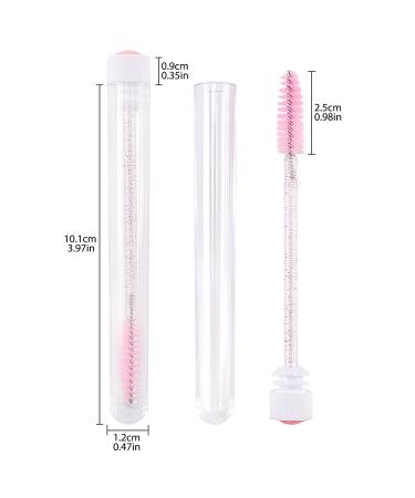 50Pcs Disposable Mascara Wands with 20Pcs Tube Set - Eyelash Brushes Spoolies for Extension, Blue Mixed Color - Buy Online on GoSupps.com