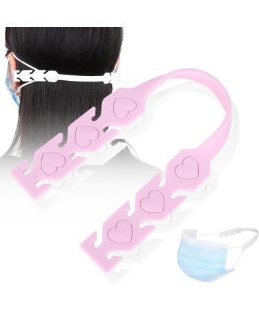 Mask Band Extension - Ear Protection Holder Pain Relief Accessories (10 pcs) - Adjustable Buckle - Pink & White - Buy Online on GoSupps.com
