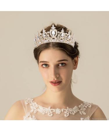 ATODEN Gold Crystal Crown Tiara for Women - Wedding, Birthday, Prom, Bridal Hair Accessories - Buy Online on GoSupps.com
