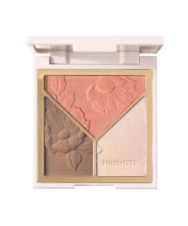 Karlor 3-in-1 Contour Palette | Highlighter Blush & Bronzer - Makeup Contouring Powder with 2 Brushes International Shipping Available - Buy Online on GoSupps.com