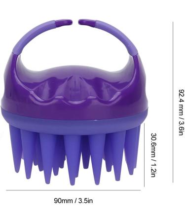 Manual Head Massager Brush - Silicone Scalp Massage Brush for Hair Root Cleaning & Care (Purple) - International Shipping - Buy Online on GoSupps.com