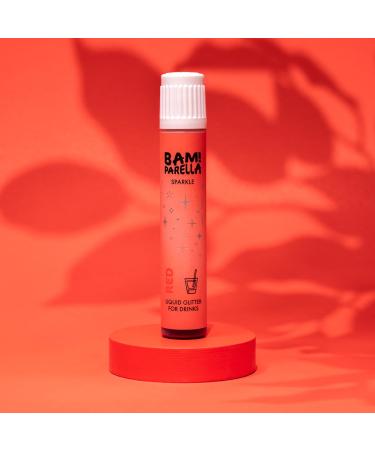 BAM! Parella Liquid Edible Glitter for Drinks - Red Sparkle | World s First 2024 | Perfect for Parties | Glitzer Drinks Cocktail Glitter Tasteless Spray - Buy Online on GoSupps.com