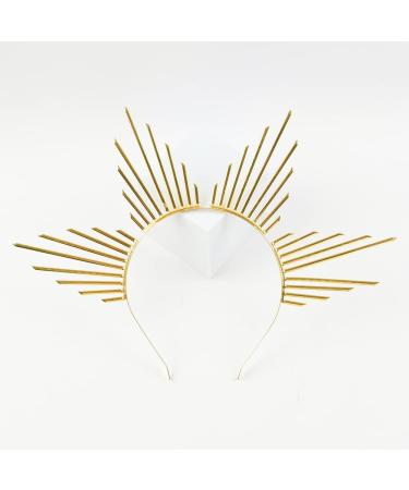 Golden Halo Headband - Festival Photoshoot & Wedding Hair Accessory - Buy Online on GoSupps.com