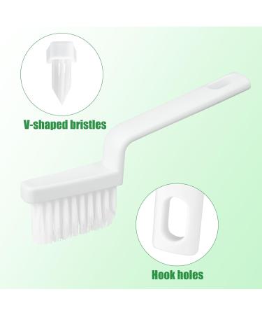 2pcs V Shaped Grout Cleaner Brush Handheld Stiff Bristle Crevice Cleaning Brush Multifunctional Shower Scrub Tool for Tile Floors Tracks Door Slot Bathroom Kitchen - Buy Online on GoSupps.com