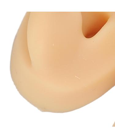 Ear Piercing Practice Model - Soft Silicone Lifelike Left Right Reusable Display for Earphones (Light Beige) - International Shipping Available - Buy Online on GoSupps.com