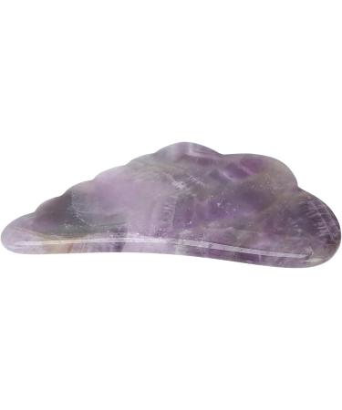 Verdant Touch Amethyst Gua Sha Scraping Board - Portable Facial Massage Tool for Spa & Acupuncture Therapy - Buy Online on GoSupps.com