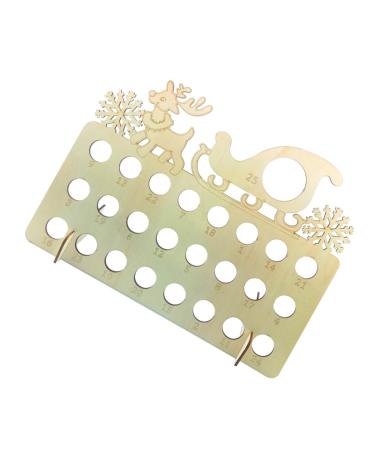 Zerodeko 1pc Xmas Calendar Wooden Plaque Calendar Christmas Advent Calendar Ornaments Chocolate