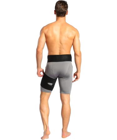 HURRISE Groin Compression Wrap - Adjustable Hip & Thigh Support Brace for Sciatica Relief | Pain Relief for Men & Women - Buy Online on GoSupps.com
