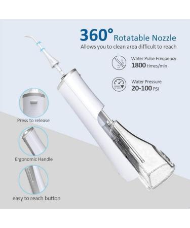 GeRRiT Cordless Water Dental Flosser | Portable Oral Irrigator for Teeth & Braces | Rechargeable & IPX7 Waterproof - Perfect for Home & Travel - Buy Online on GoSupps.com