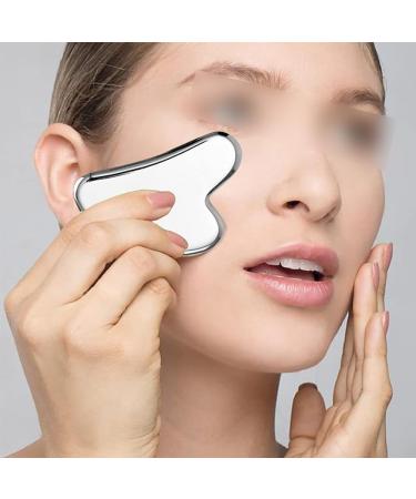 Stainless Steel Heart Shaped Gua Sha Board - Facial & Body Massage Tool for Spa Skin Care - Buy Online on GoSupps.com