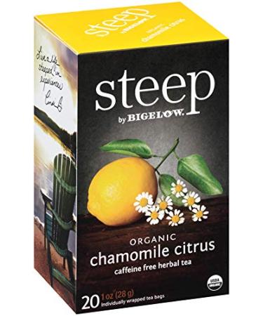 Steep Organic Chamomile Citrus Herbal Tea - 20 Count, Gluten-Free, Kosher, Certified Organic - Buy Online on GoSupps.com