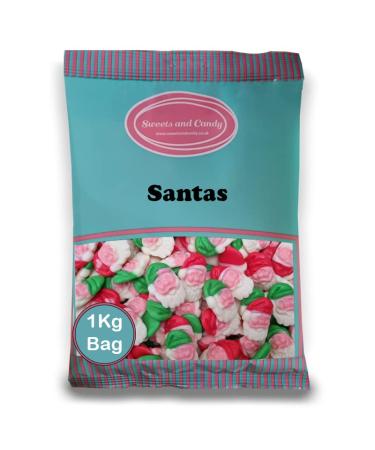 CHRISTMAS Sweets - Christmas Bulk Sweets - Christmas Pick and Mix Sweets - Sweets and Candy (Christmas Santas 1kg)