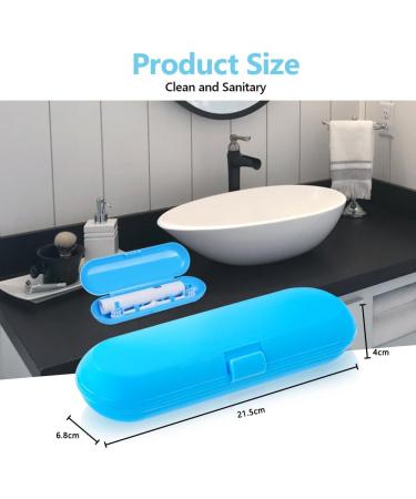 Uraqt Electric Toothbrush Case | Travel Etui for 1 Handpiece & 2 Brushes | Blue Frosted Travel Essentials - Buy Online on GoSupps.com