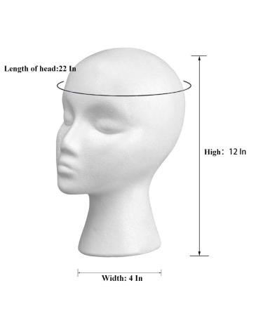 3 Pcs Styrofoam Wig Head Set - Female Foam Mannequin for Hair Display and Styling - Ideal for Home, Travel, and Salon Use - Buy Online on GoSupps.com