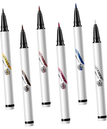 12 Pcs White Eye Liner Pencils Liquid Eyeliner Neon Colored Eyeliner Pen Cosmetic Miss Lasting Set - Buy Online on GoSupps.com