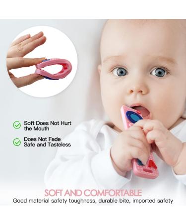 SFCCMM Baby Teething Remote Control Shape Chewing Toy | BPA Free for Toddler 3-24 Months | Baby Teeth Relief Soothe Toy - Pink - Buy Online on GoSupps.com