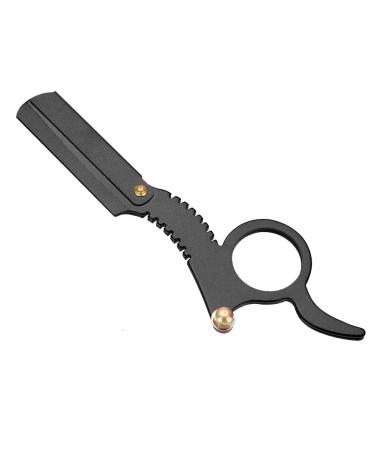 Sonew razor men classic retro razor with a straight border and wooden handle multifunctional men's styling set beard razor set (black)